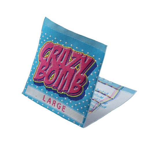 Custom Woven Labels – Wholeale Personalized Clothing Tags with Logo & Text for Apparel, Hats, Bags